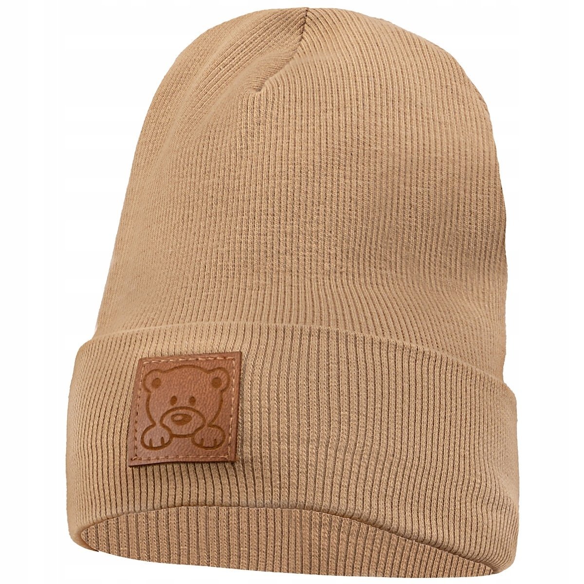 Czapeczka Wiosenna Jesienna Czapka Z Bawełny Dla Dzieci 40-42 Beżowa