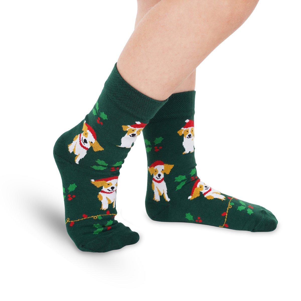 Skarpetki świąteczne w pieski 31-34 świąteczne skarpetki dziecięce w psy