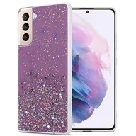 Etui i futerały do telefonów - Pokrowiec Do Samsung Galaxy S21 PLUS Etui w Fiolet z Brokatem Glitter Obudowa Case Cover TPU Cadorabo - miniaturka - grafika 1