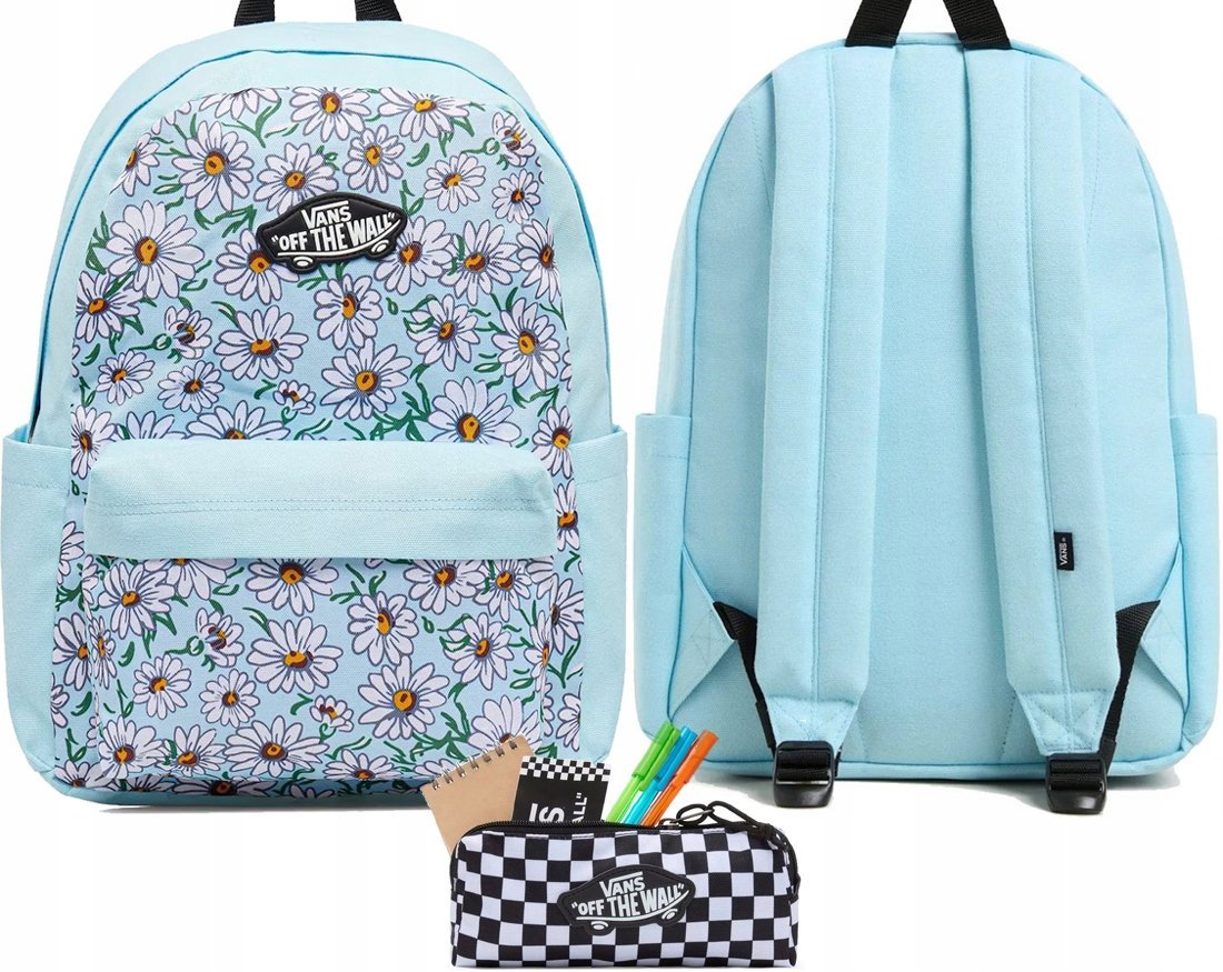 VANS ZESTAW 2W1 PLECAK + PIÓRNIK VANS FLORAL KWIATY KLASYK REALM DESKA
