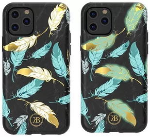 Kingxbar Forest świecące w ciemności etui ozdobione oryginalnymi Kryształami Swarovskiego iPhone 11 Pro Max wielokolorowy (Feather) - Wielokolorowy - Etui i futerały do telefonów - miniaturka - grafika 1