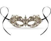 Dodatki do strojów karnawałowych - GoDan Maseczka ażurowa, złota - miniaturka - grafika 1