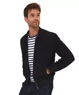 Kurtki męskie - Joe Browns Męska kurtka bomberka Premium Navy Suede Classic Zip Through, granatowy, L - miniaturka - grafika 1