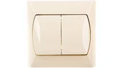Wyłączniki światła i elektryczne - LEDart podwójny beżowy ŁP-2A/01 Akcent Ospel - miniaturka - grafika 1