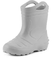 Buty dla dziewczynek - Ladeheid Kalosze dziecięce, lekkie jak piórko, z tworzywa EVA, kalosze termiczne z podszewką KL051, szary, 34 EU - miniaturka - grafika 1