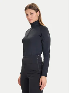 Rossignol Bluza techniczna Mid Layer Stretch Half-Zip RLOWL17 Czarny - Bluzy narciarskie - miniaturka - grafika 1
