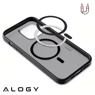 Etui matowe Alogy MagCase do MagSafe obudowa z pierścieniem magnetycznym do Apple iPhone 13 Pro Czarne - Etui i futerały do telefonów - miniaturka - grafika 4