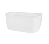 Wanny - Besco Wanna przyścienna Volya 170x75 cm kompozyt biały połysk syfon klik-klak z przelewem slim biały WKV-170-WSB - miniaturka - grafika 1