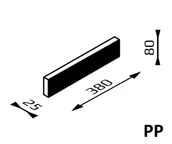 Ogrodzenia - Płytka elewacyjna Piano PP 38x2,5x8 kolor alaska / Joniec - miniaturka - grafika 1