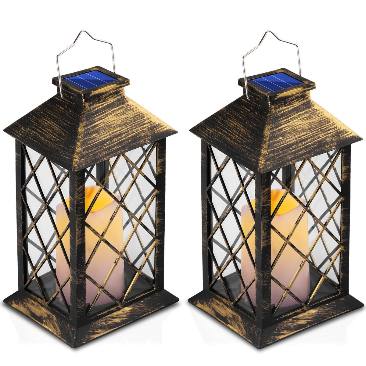 Lumiled 2x Lampa Solarna Ogrodowa Latarnia LED Stojąca LIRIO 2 IP44 Wisząca Latarenka