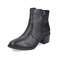 Botki damskie - Rieker Damskie klasyczne botki 70150, damskie sztyblety, Czarny 00, 40 EU - miniaturka - grafika 1