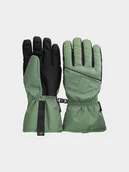 Rękawice narciarskie - 4F Rękawice narciarskie Thinsulate męskie - oliwkowe/khaki S - miniaturka - grafika 1