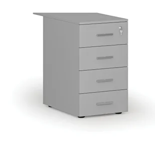 Kontenerek biurowy z szufladami dostawny PRIMO GRAY, 4 szuflady, szary - Szafki biurowe - miniaturka - grafika 1