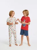 Piżamy chłopięce - Sinsay - Piżamy dwuczęściowe z motywem kosmicznym 2 pack - bordowy - miniaturka - grafika 1