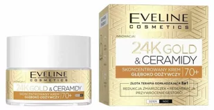 Eveline Cosmetics - 24K GOLD & CERAMIDES Deeply Nourishing Cream - Skoncentrowany krem głęboko odżywczy 70+ Dzień/Noc - 50 ml - Kremy do twarzy - miniaturka - grafika 1