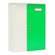Skrzynki na listy - Rottner Splashy wodoodporna skrzynka na listy biała/zielony neon - miniaturka - grafika 1