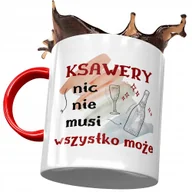 Kubki - Kubek Czerwony Dla Ksawerego Kolegi Męża Prezent z Nadrukiem ze Zdjęciem + Opakowanie na prezent (wzór 04) - miniaturka - grafika 1