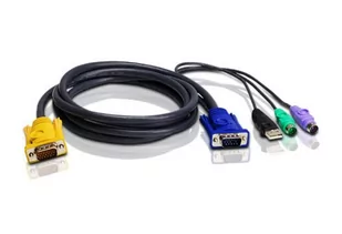 Aten KVM Cable 3in1 SPHD (HDB15-SVGA, USB, PS/2, PS/2) - 3m 2L-5303UP - Kable komputerowe i do monitorów - miniaturka - grafika 1