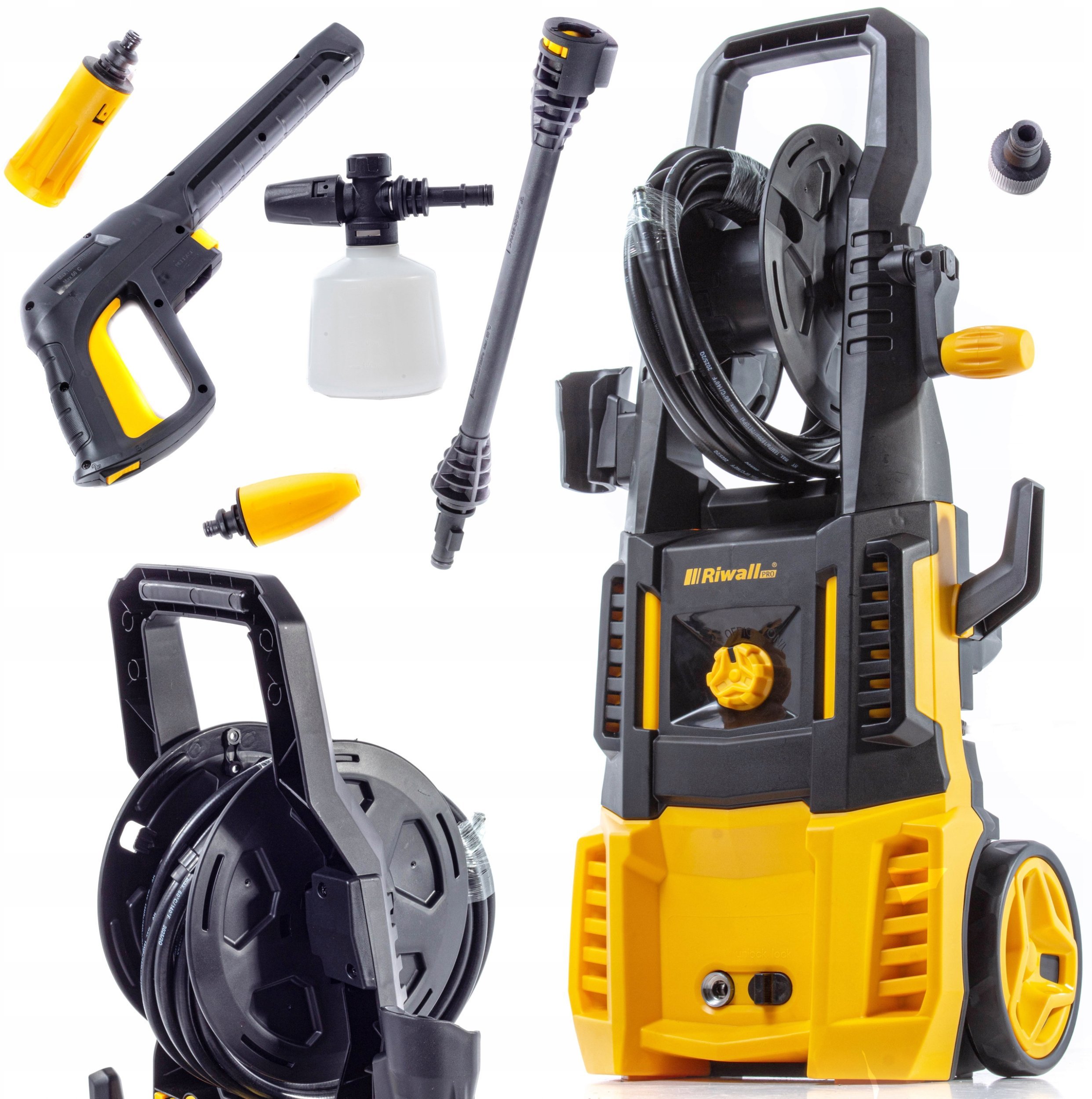 Riwall MYJKA CIŚNIENIOWA REPW-160X - 270barEW TURBO ECO* 492 l/h SET ZWIJACZ