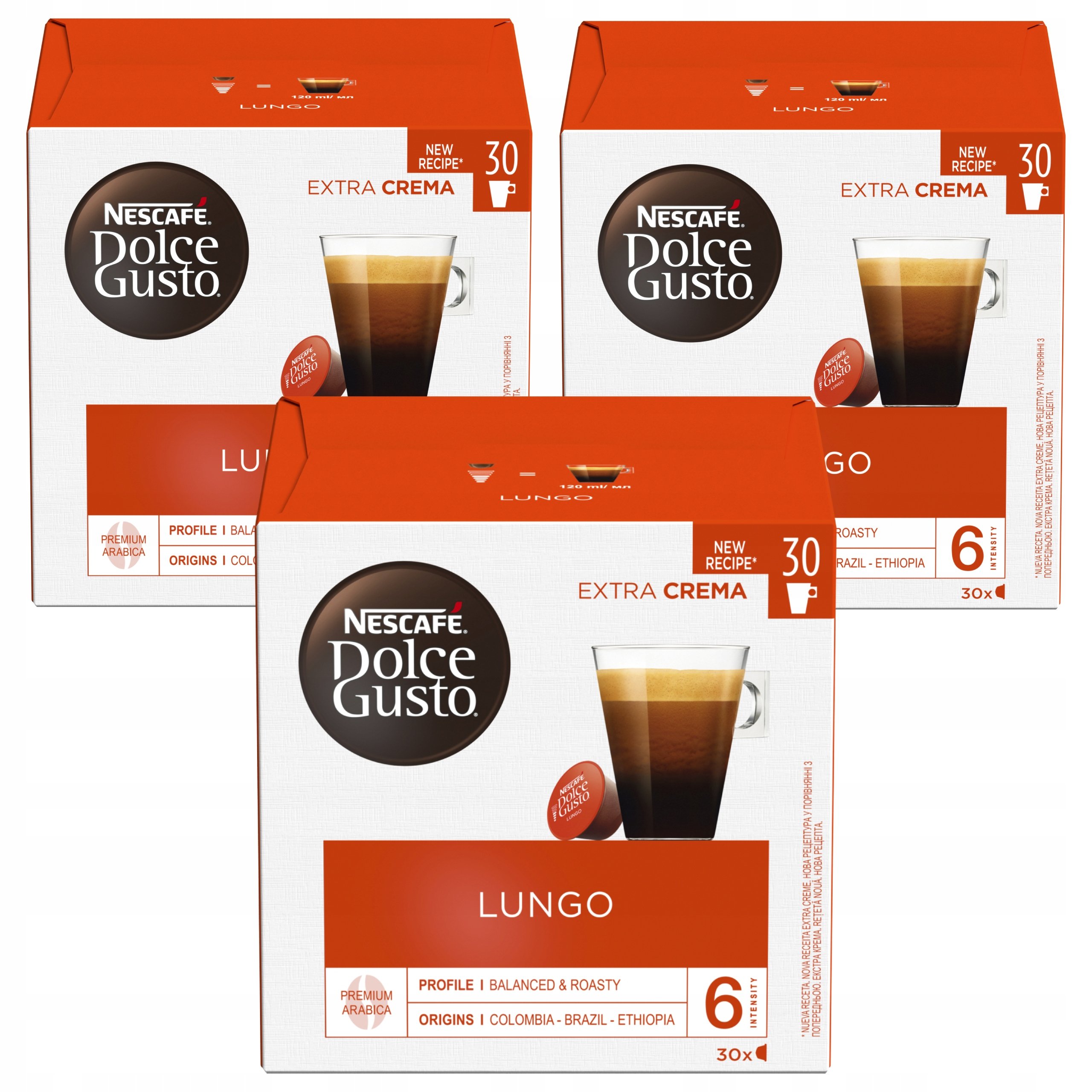 Kapsułki Nescafe Dolce Gusto Lungo 3x30szt