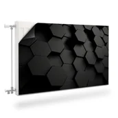 Dekoracje domu - MASKOWNICA Magnetyczna Na Kaloryfer Abstrakcyjne Heksagony 120cm x 60cm - miniaturka - grafika 1