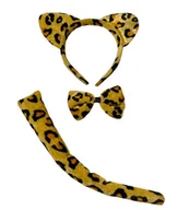 Dodatki do strojów karnawałowych - Strój Kot Gepard Leopard Opaska Ogon Mucha - miniaturka - grafika 1