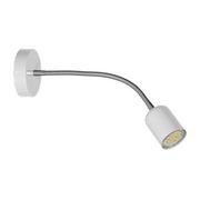 Lampy ścienne - Milagro Kinkiet LAMPA ścienna FLEXI 880 regulowana OPRAWA na peszlu biała 880 - miniaturka - grafika 1