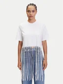 Koszulki i topy damskie - ONLY T-Shirt Zinna 15325262 Biały Regular Fit - miniaturka - grafika 1