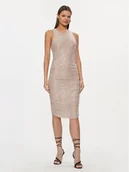 Sukienki - Patrizia Pepe Sukienka koktajlowa 8A1324/J197-B799 Beżowy Slim Fit - miniaturka - grafika 1