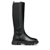 Półbuty damskie - Loafersy Geox Vilde D46UAD 043NH C9999 Czarny - miniaturka - grafika 1