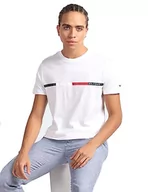 Bluzy męskie - Tommy Hilfiger Męska bluza z kapturem z nadrukiem klatki piersiowej, Czarny, M - miniaturka - grafika 1