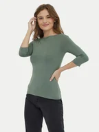 Bluzki damskie - Vero Moda Bluzka Panda 10274133 Zielony Regular Fit - miniaturka - grafika 1