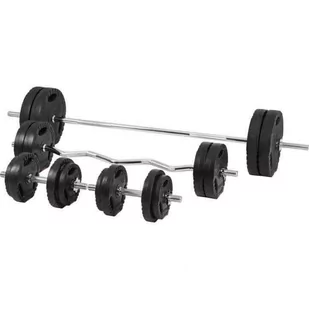 Gorilla Sports Zestaw 4 gryfy i obciążenia winylowe z uchwytami 98 kg (100257-00007-0048) - Pozostały sprzęt siłowy - miniaturka - grafika 1