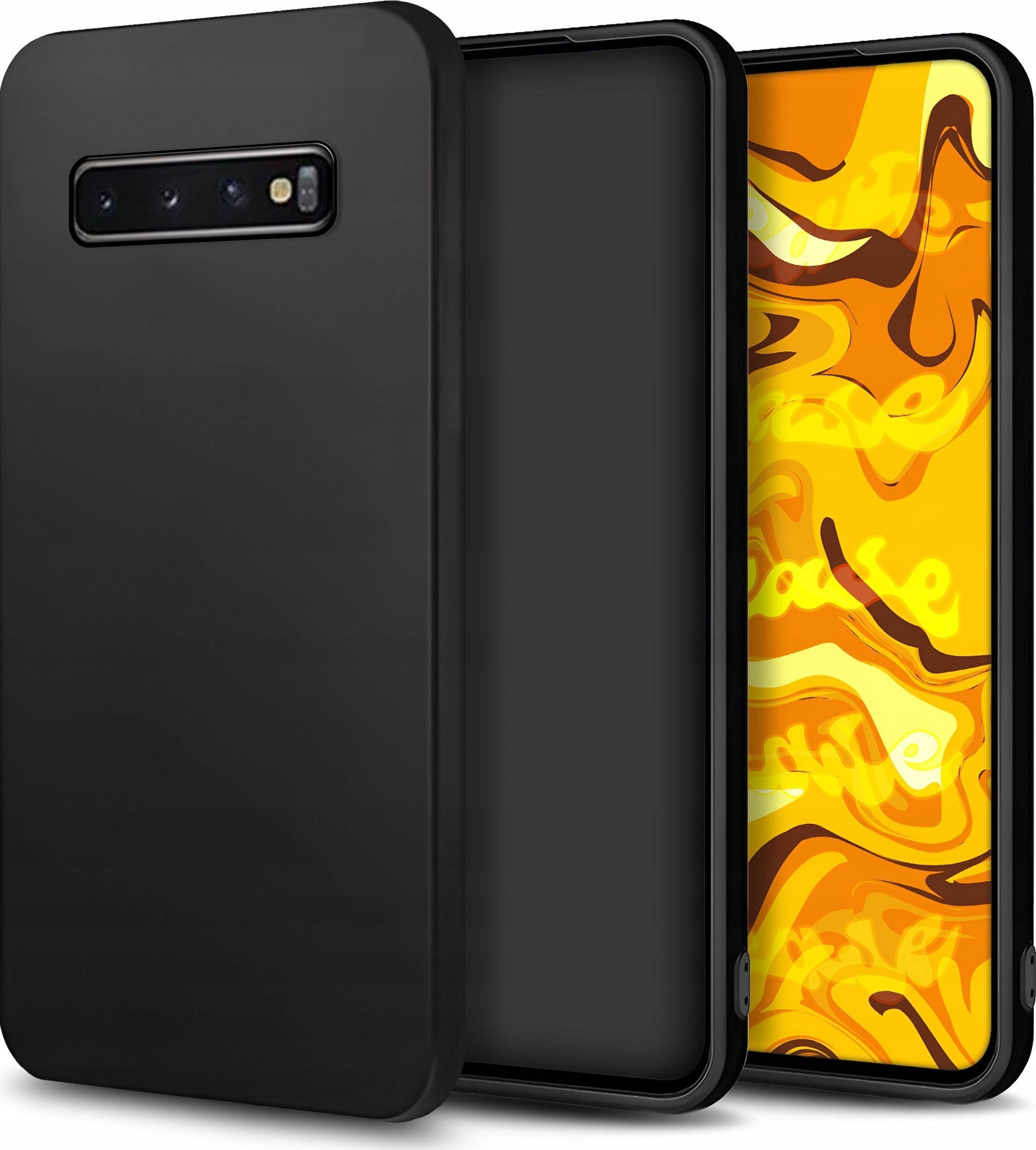 Hello Case ETUI DO SAMSUNG GALAXY S10 PLUS GUMOWE OBUDOWA CZARNE MATOWE SILIKON SLIM