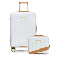 Walizki - PUCCINI Zestaw Komplet WALIZEK Podróżnych Średnia + Kuferek ABS Twarde 2w1 - miniaturka - grafika 1