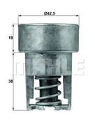 Termostaty - Termostat, płyn chłodzący Mahle TX 98 82 - miniaturka - grafika 1