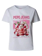 Koszulki i topy damskie - Pepe Jeans Koszulka "Ryoko" w kolorze białym - miniaturka - grafika 1