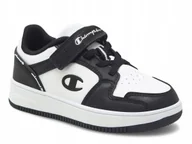 Buty dla dziewczynek - Buty dziecięce CHAMPION S32414-WW019 dla dziecka biało czarne 30 - miniaturka - grafika 1