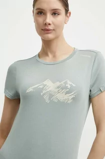 Koszulki sportowe damskie - Viking t-shirt sportowy Lenta Bamboo kolor turkusowy 500/22/5540 - grafika 1