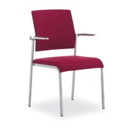 Fotele i krzesła biurowe - B2B Partner Krzesło konferencyjne WIRO, czarwony T-082CH-F/B07 - miniaturka - grafika 1