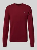 Swetry męskie - Sweter z dzianiny z prążkowanymi wykończeniami - miniaturka - grafika 1