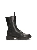 Botki damskie - Skórzane trzewiki za kostkę - miniaturka - grafika 1