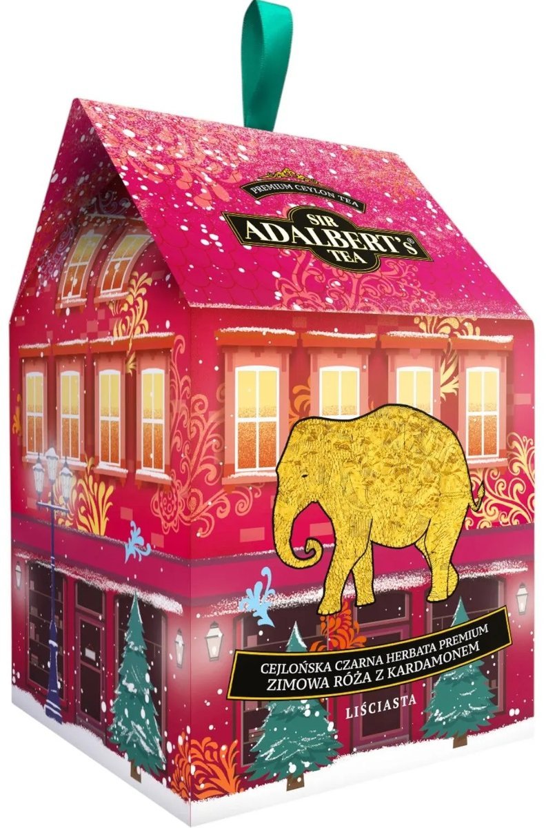Adalbert's Tea Cejlońska czarna herbata premium zimowa róża z kardamonem liściasta 80 g