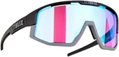 Okulary sportowe - Bliz Bliz Fusion Nano Optics Glasses, matte black/matte grey/begonia with blue multi nordic light  2021 Okulary sportowe 52105-14N - miniaturka - grafika 1