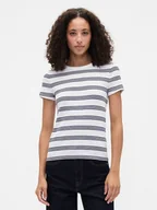 Koszulki i topy damskie - GAP Koszulka w kolorze biało-czarnym - miniaturka - grafika 1