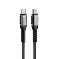 Kable USB - Kabel USB C do USB C Forcell F-Energy QC4.0 PD 5A 100W Cafule 0,5 m C260 czarny - miniaturka - grafika 1