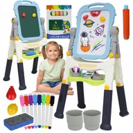 Tablice dla dzieci - DWUSTRONNA TABLICA EDUKACYJNA KREDOWA MAGNETYCZNA DZIECI STOJĄCA +AKCESORIA Z2218 - miniaturka - grafika 1
