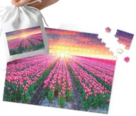 Puzzle - Puzzle Tradycyjne - Piękne Widoki Kwiaty Wzory Prezent 70El + Woreczek - miniaturka - grafika 1