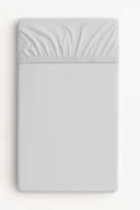 Prześcieradła dla dzieci - Prześcieradło bawełniane z gumką do łóżeczka 120x60 cm - szare - miniaturka - grafika 1