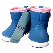 Buty dla dziewczynek - Kozaczki niemowlęce dla dziewczynki YOCLUB Kokardka granatowe - miniaturka - grafika 1